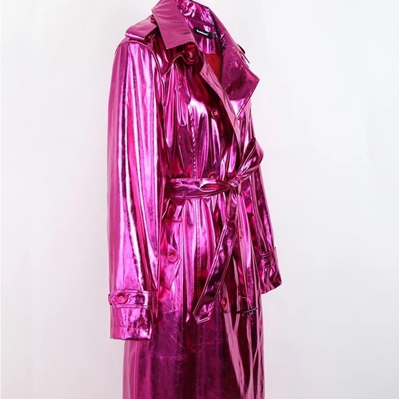 Metallic chrome trench coat💕💕 - Picture 4 of 4